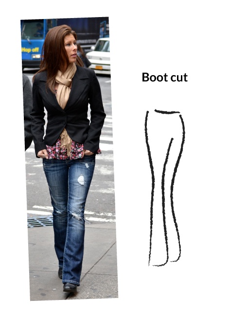Exemplo de calça boot cut