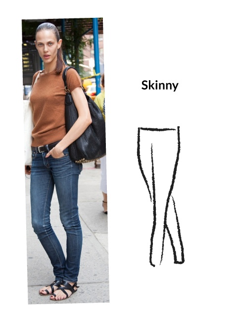 Exemplo de calça jeans skinny