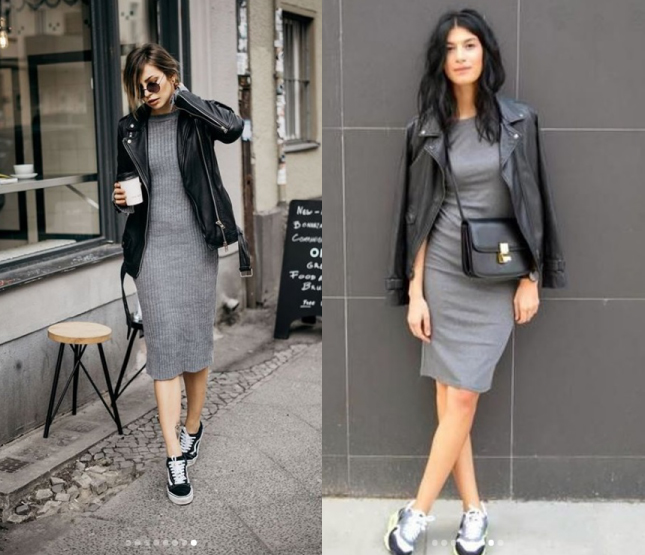 vestido com tenis botinha