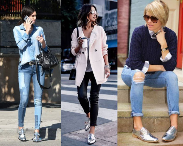 Sapato metalizado? - Isabella Fiorentino | Modelo Oxford