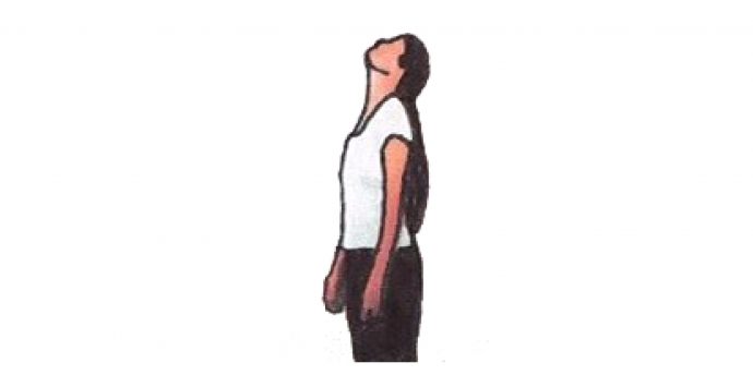 ilustracao de mulher fazendo alongamento no home office