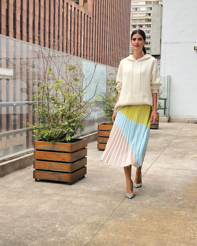 moletom com saia midi