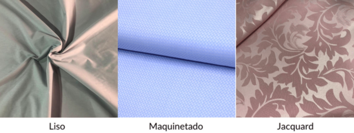 Tipos de tecidos: liso, maquinetado e jacquard